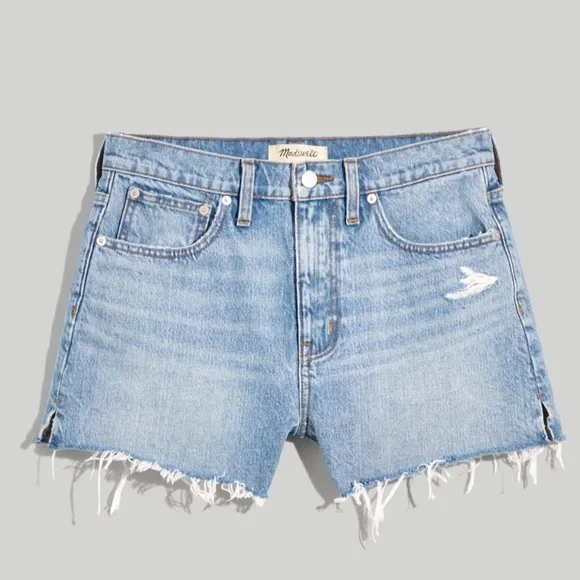 Madewell Relaxed Denim Shorts in Madera Wash: Side-Slit Edition 25 9 - Picture 5 of 8